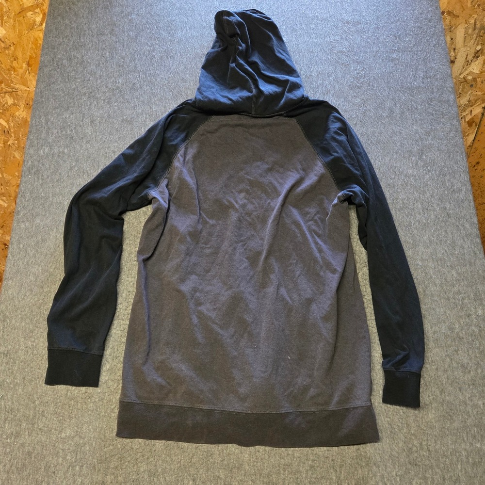 Fox Racing Full Zip Hoodie Mens Medium Gray Black Raglan Moto Skate Streetwear - Picture 9 of 9